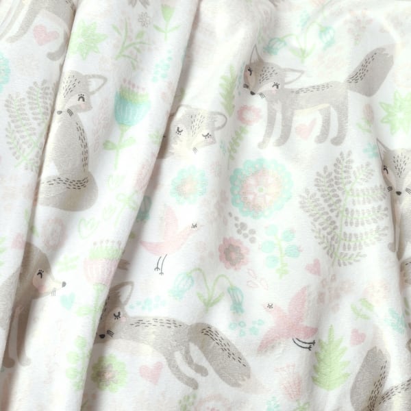 slide 2 of 5, Lush Decor Baby Pixie Fox Sherpa Blanket - 40"x30" Woodland - 40"x30" - Pink
