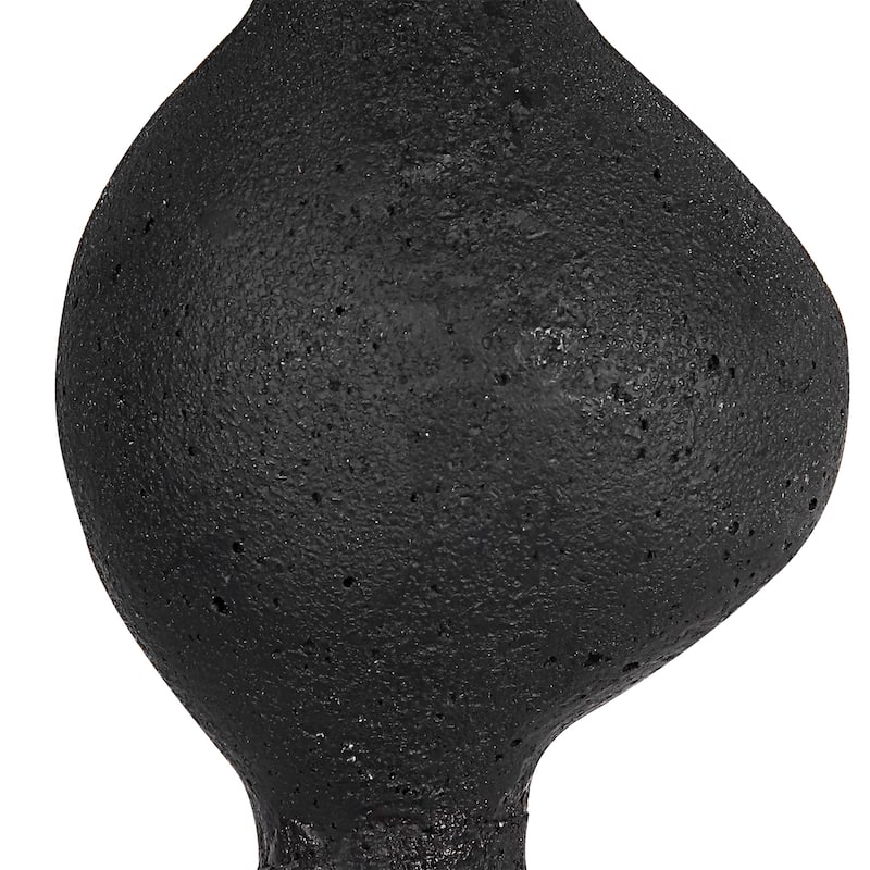 Uttermost Koa Black Marble Sculptures (Set of 2) - Large: 4x20x4, Small: 4x16x4