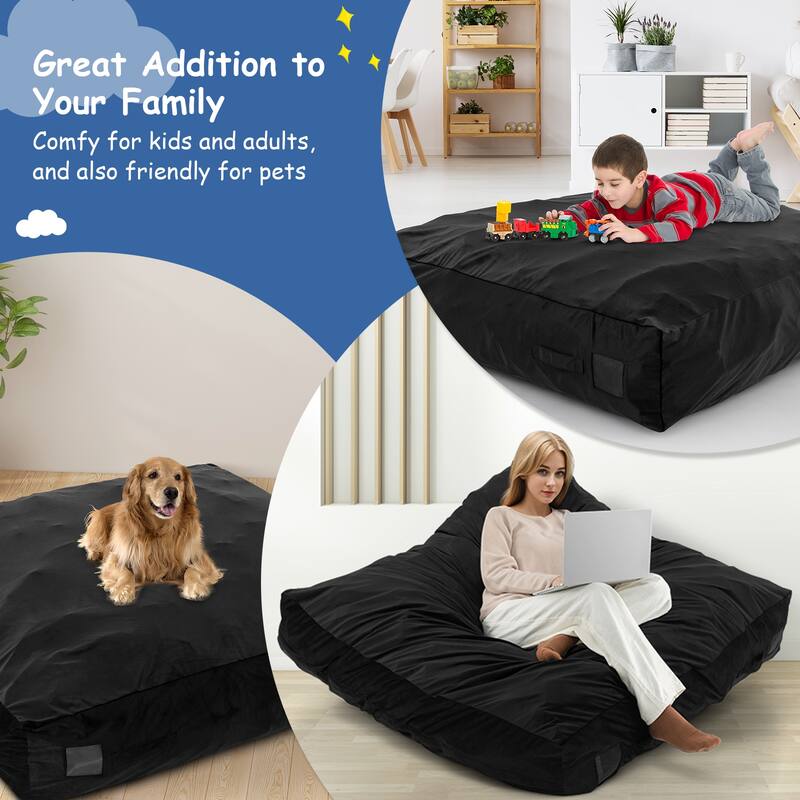 Costway 57" x 57" Crash Pad Sensory Mat with Foam Blocks & Washable - See Details