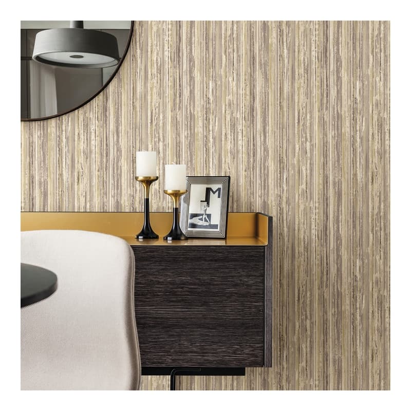 Advantage Savanna Taupe Stripe Wallpaper - 21 x 396 x 0.025