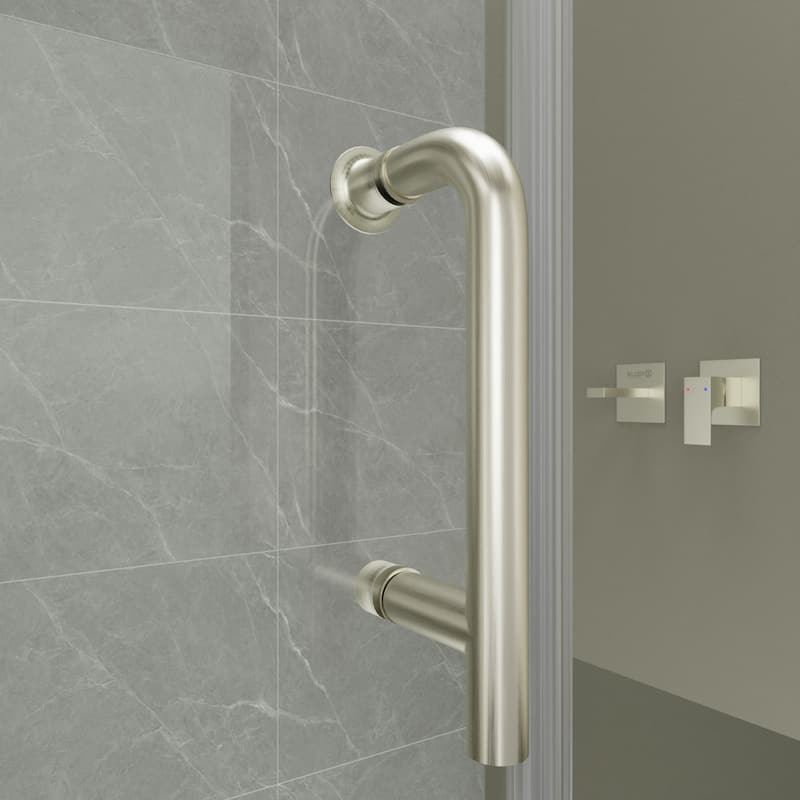 60'' x 72'' Alu-frame Glass Shower Tub Door in Nickel/Gold