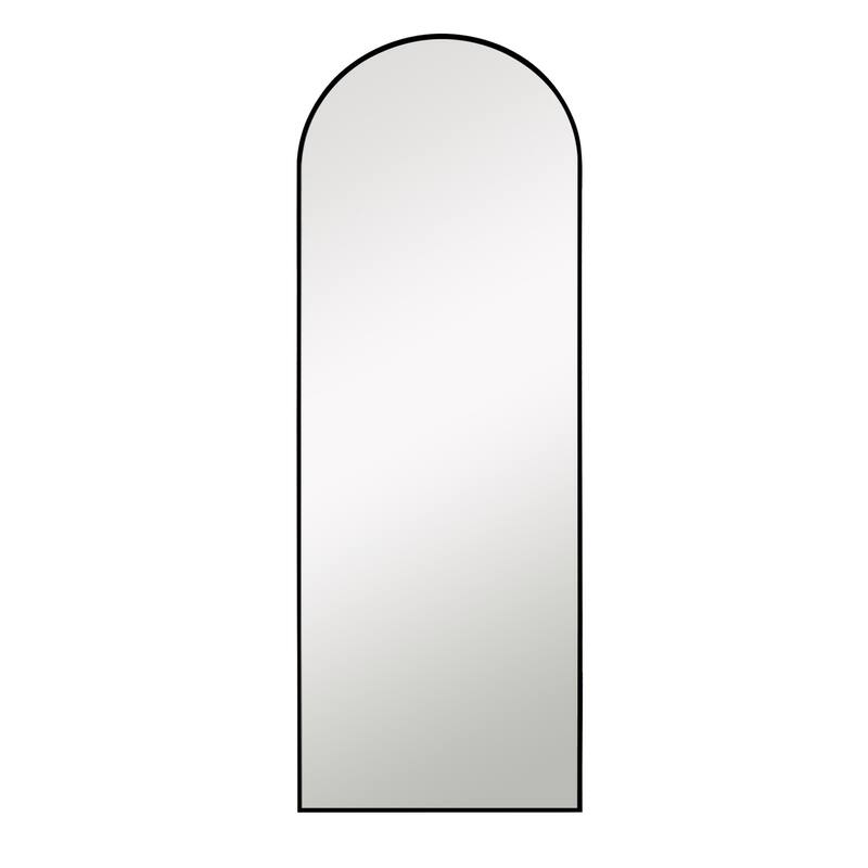 Arched Metal Mirror Full-length Floor Mirror with Bracket