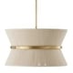preview thumbnail 10 of 32, 8-Light Modern Boho Large Drum Chandelier 24 inch Fabric Hourglass Hand-woven Chandelier in Gold/ Black for Dining/ Living Room