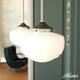Option Brushed Nickel-White Glass