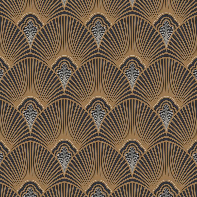 Art Deco Black and Gold Wallpaper