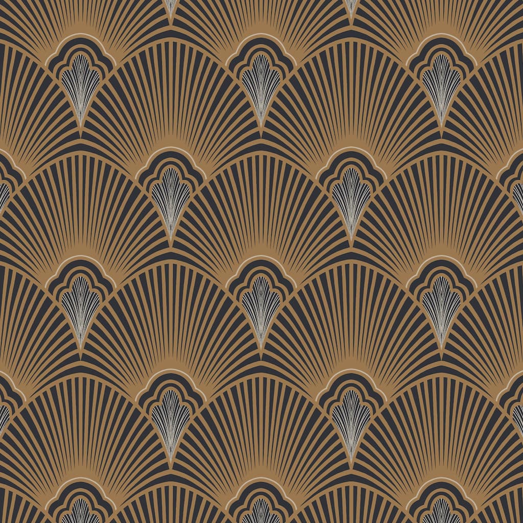 Art Deco Black and Gold Wallpaper