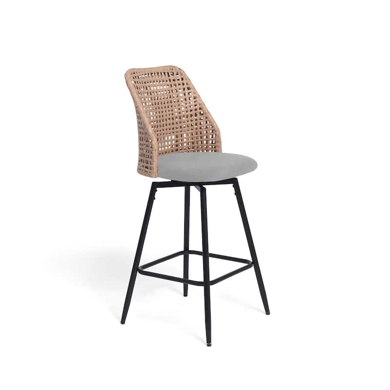 28.7"H Swivel Bar Stools/ Counter Stools with Metal Legs Set of 4 - Set of 4