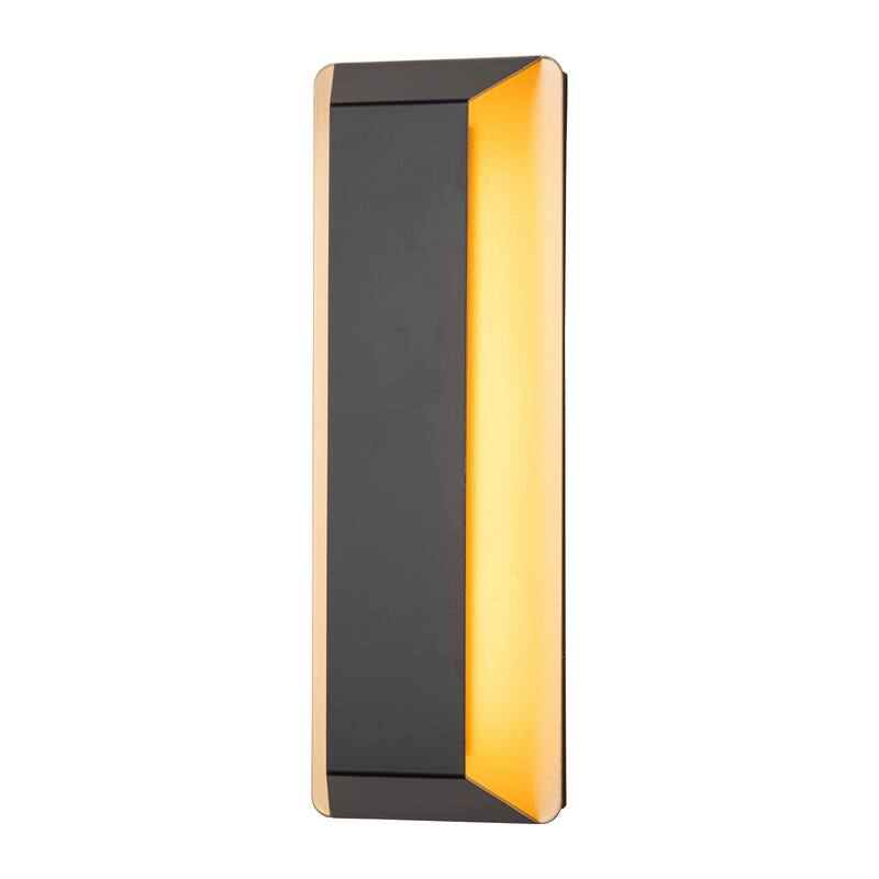 13.8" Outdoor Linear Integrated LED Wall Sconce - H13.8" x W4.7" x D3.2"