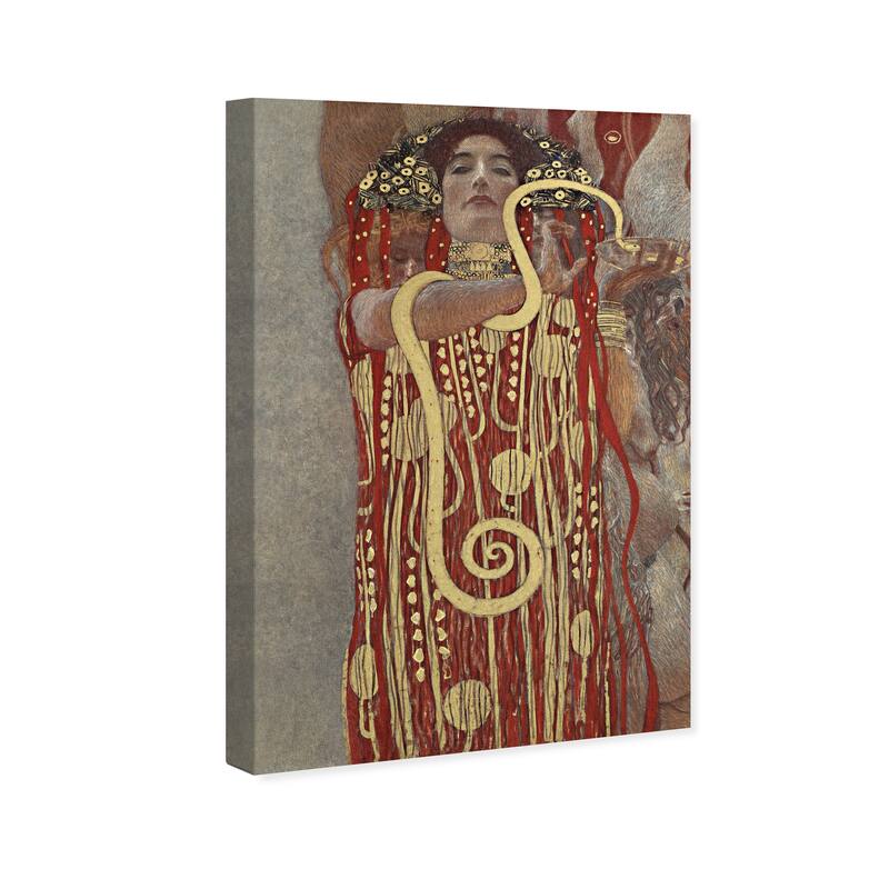 Wynwood Studio Canvas Classic and Figurative Gustav Klimt - Hygieia Gold and Metallic Gold Glam Wall Art Canvas Print