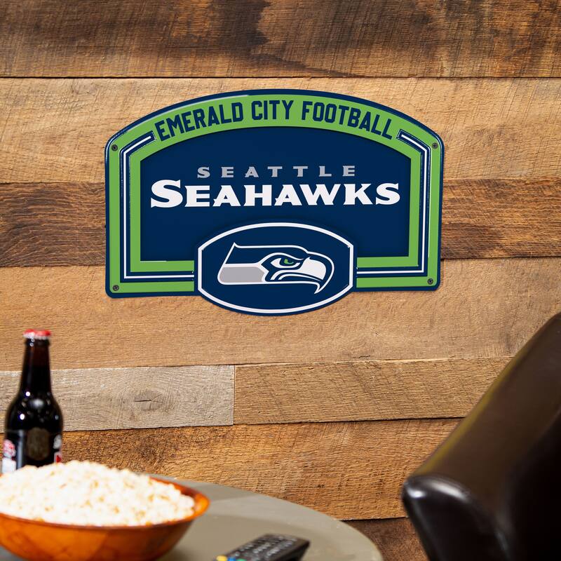 Seattle Seahawks Embossed Steel Wall Sign, 11" x 17"