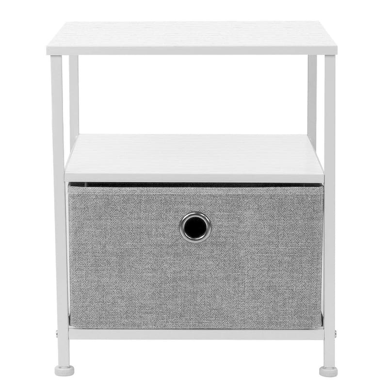 Nightstand 1-Drawer Shelf Storage Bedroom Furniture & End Table Chest