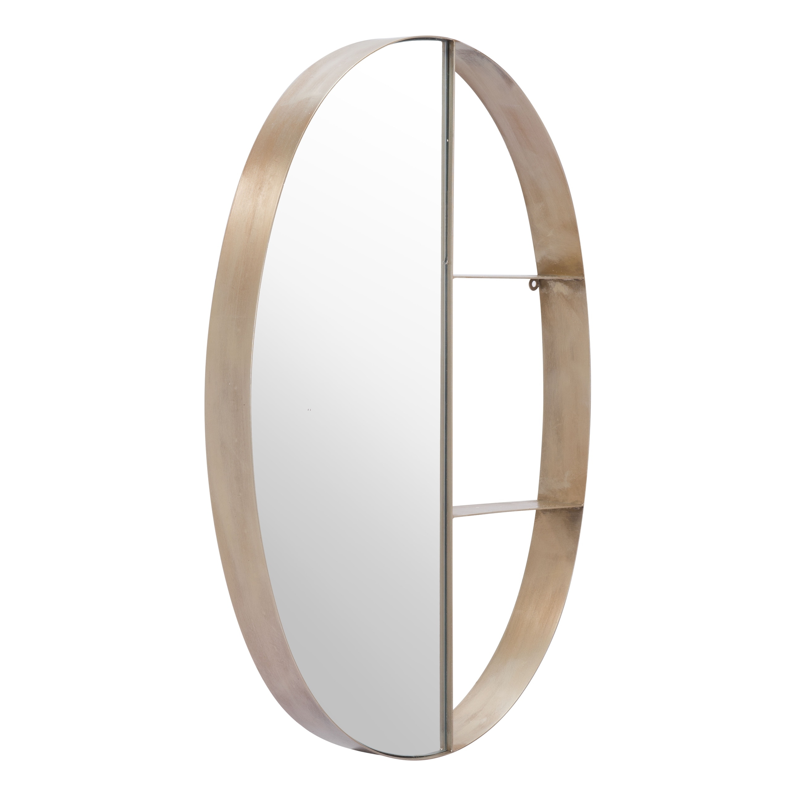 Glasgow Oval Shelf Mirror Antique Bronze