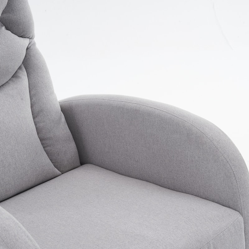 Fabric Nursery Rocking Chair With Adjustable Footrest
