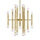 preview thumbnail 1 of 2, Meridian M10040 24 Light 22" Wide Chandelier Natural Brass