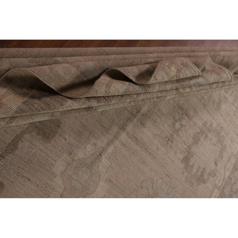 Oushak Oriental Area Rug Turkish Hand-Knotted Wool Carpet - 9'0" x 11'8"