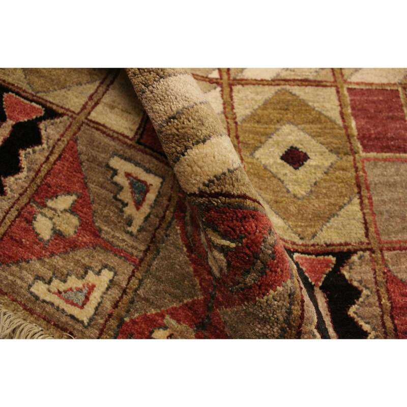 Rustica Mosaic Gabbeh Hand-Knotted Wool Area Rug