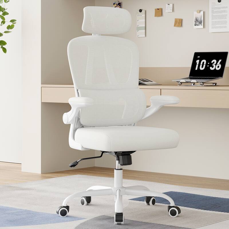 Ergonomic Office Chair, Desk Chair with Headrest and Lumbar Support, High Back Swivel Home Office Chair