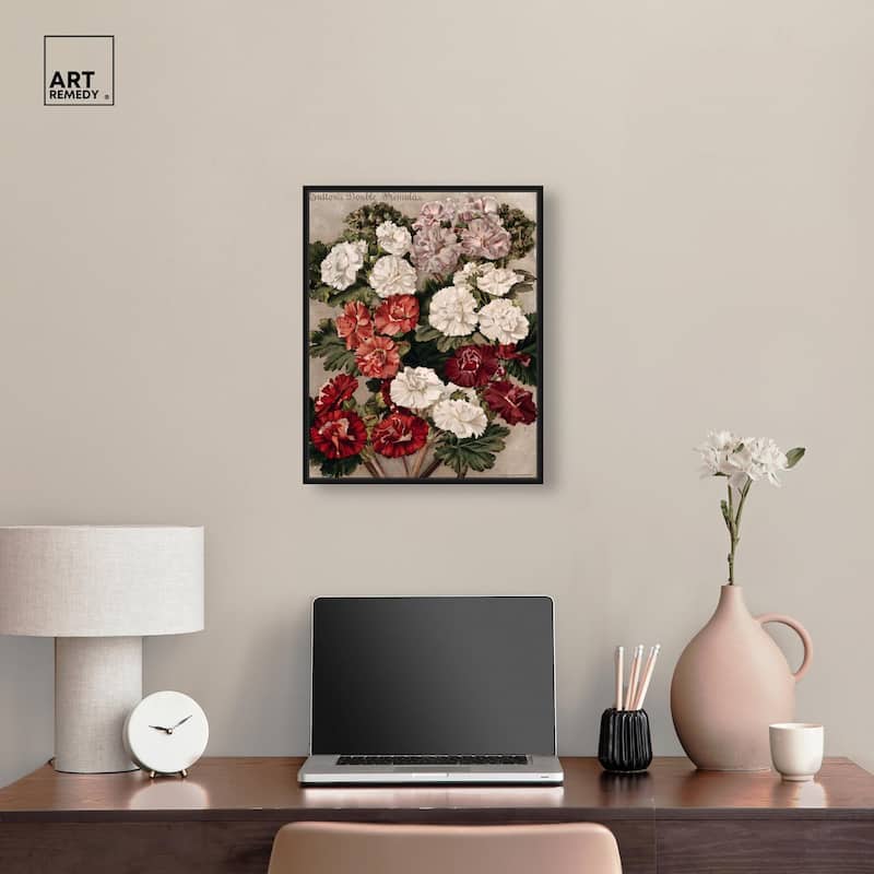 Flowered Primulas Canvas by Art Remedy