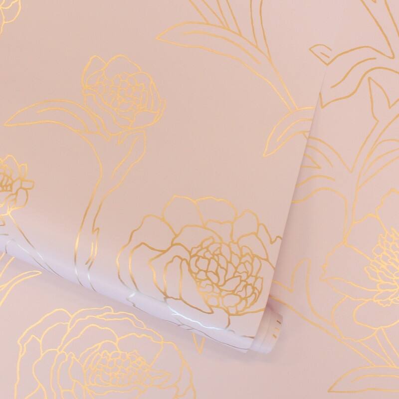 Peonies Removable Peel and Stick Wallpaper