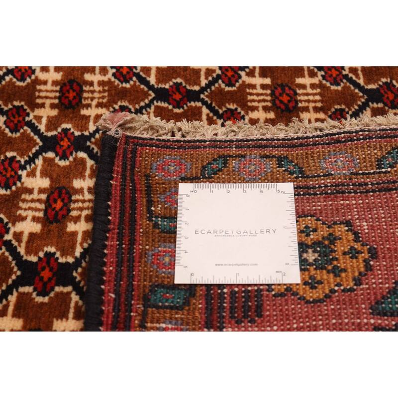 ECARPETGALLERY Hand-knotted Anatolian Vintage Brown, Red Wool Rug - 4'11 x 10'8