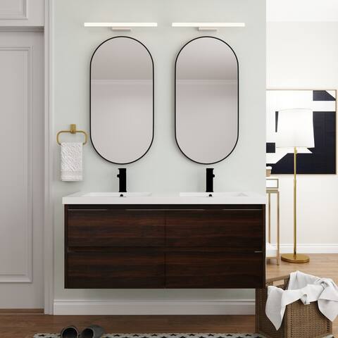 BNK 48 Inch Double Sink Bathroom Vanity with Four Soft Close Drawers