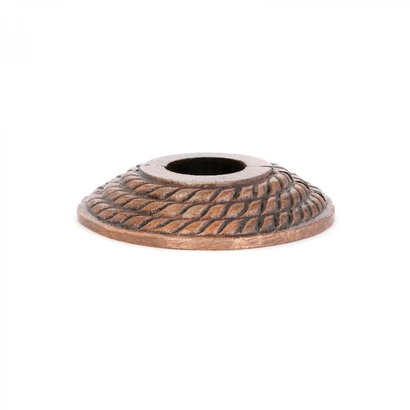 Copper Oil Rubbed Finish Radiator Flange Triple Roped 3/4" (IPS) pipe flange: 1" I D; 3-1/8" OD Renovators Supply