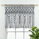 preview thumbnail 1 of 41, Lush Decor Boho Macrame Textured Cotton Valance/Kitchen Curtain/Wall Decor Gray - 30" x 40"