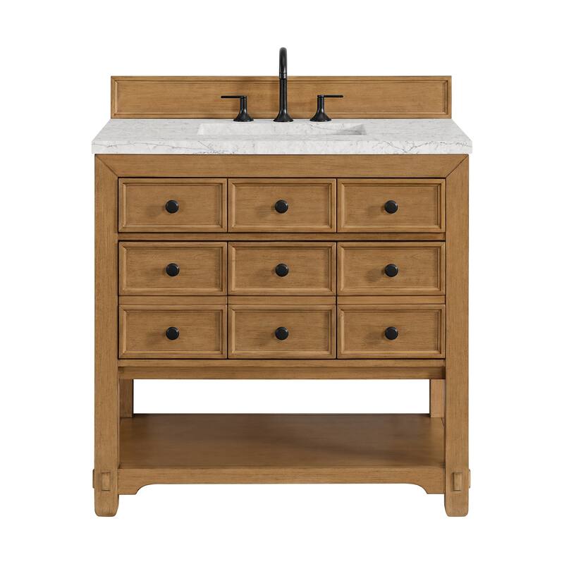 James Martin Vanities 505-V36-3EJP Malibu 36" Free Standing Single - Amber Birch - Wood Finish