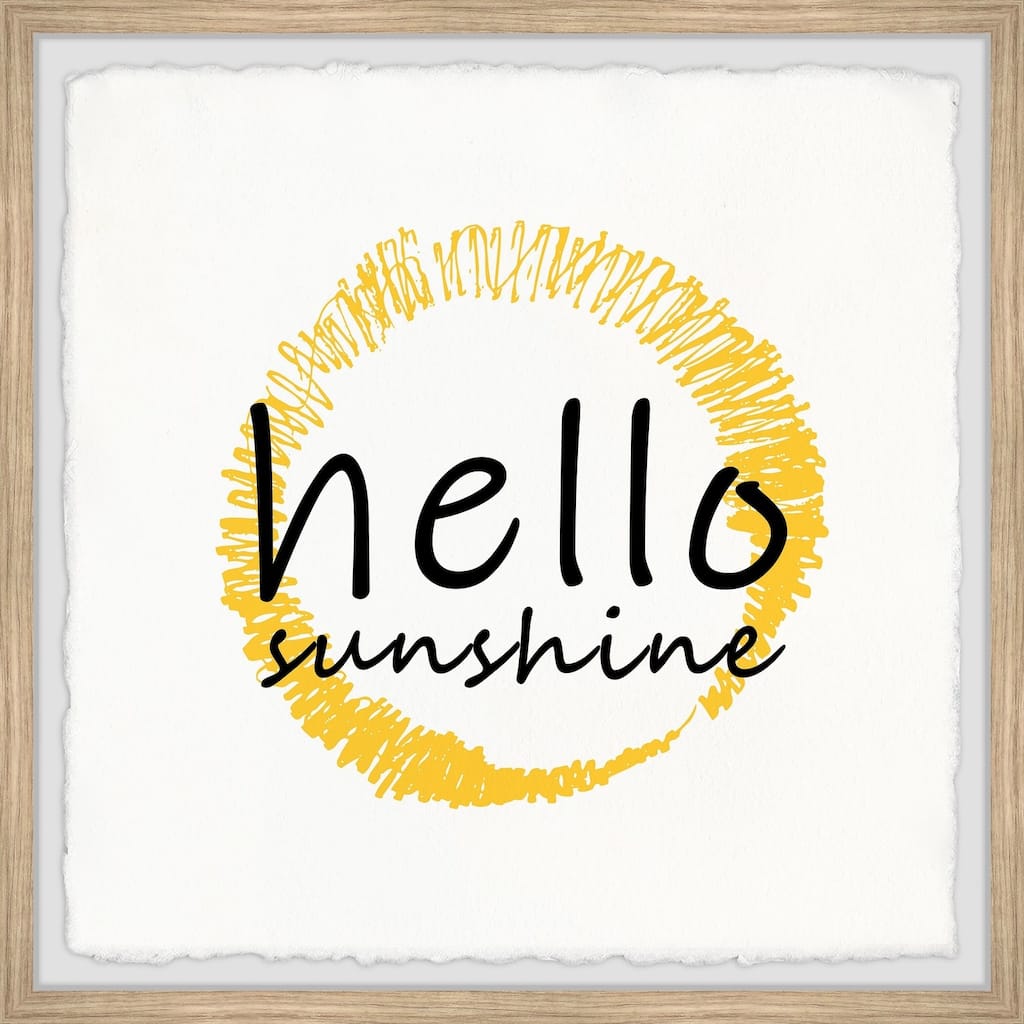 Hello Sunshine IV Framed Wall Art, Elegant Home Touch - Sophisticated Artwork for Refined Décor