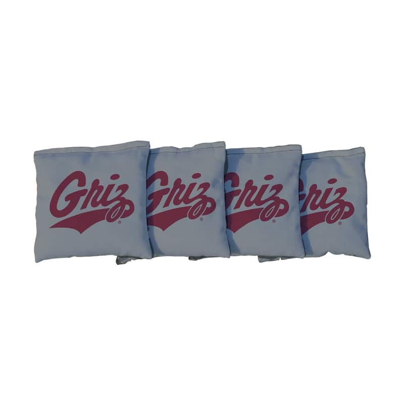 Montana Grizzlies Black Cornhole Bags - All-Weather Resin Filled
