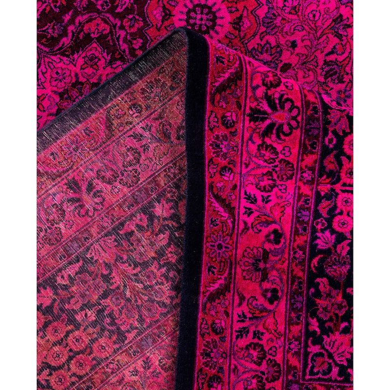 Overdyed One-of-a-Kind Hand-Knotted Area Rug - Pink - 10' 1" x 15' 7"