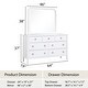 preview thumbnail 19 of 25, Roundhill Furniture Avellune 4-Piece Bedroom Set: Poster Bed with Dresser, Mirror, Chest, and 2 Nightstands, White Finish