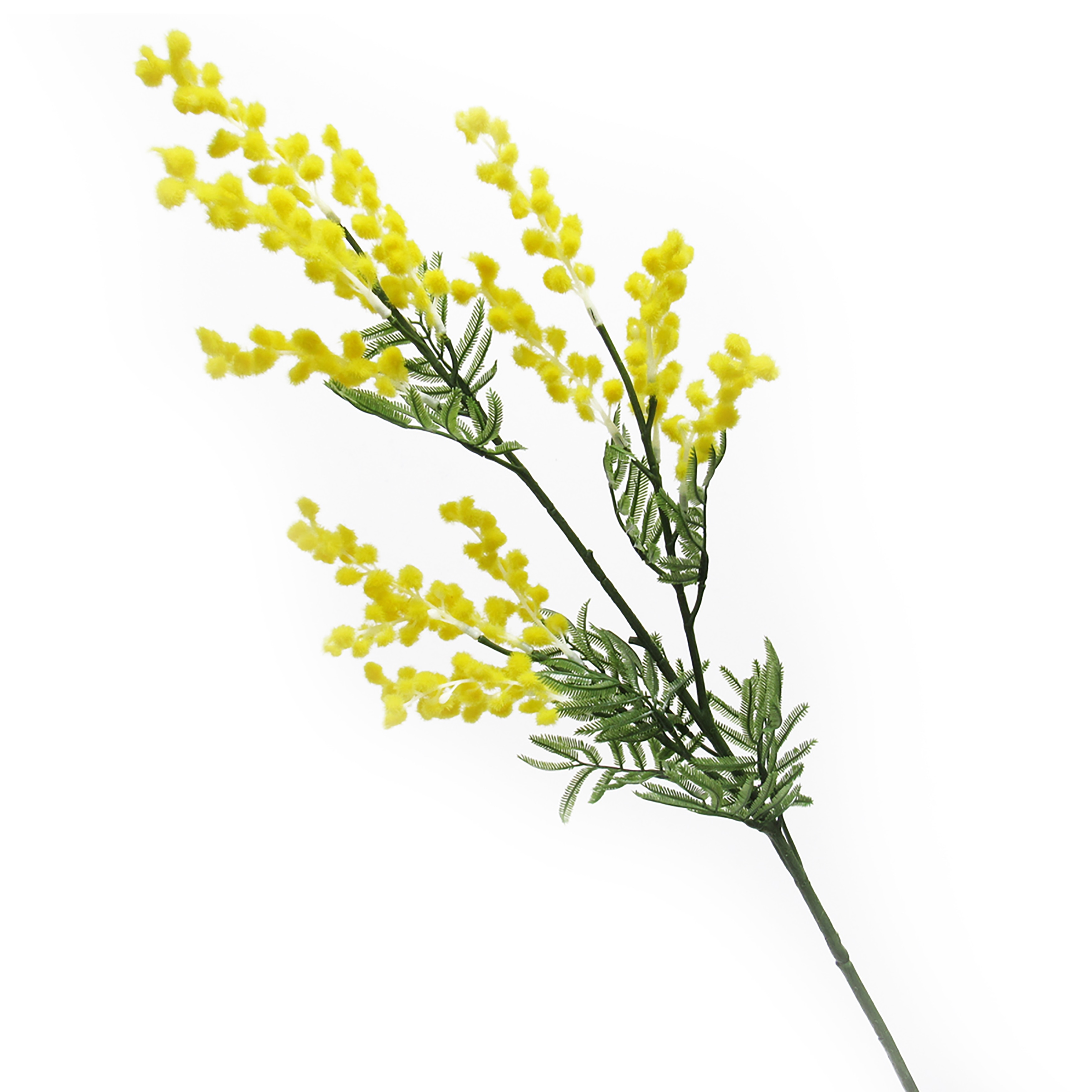 Set Of 2 Acacia Mimosa Flower Stem Spray 34in Overstock 32075159