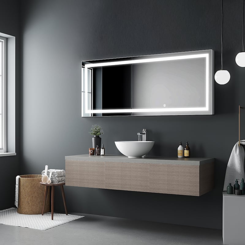 Full-length LED Illuminated Bathroom Vanity Floor Mirror