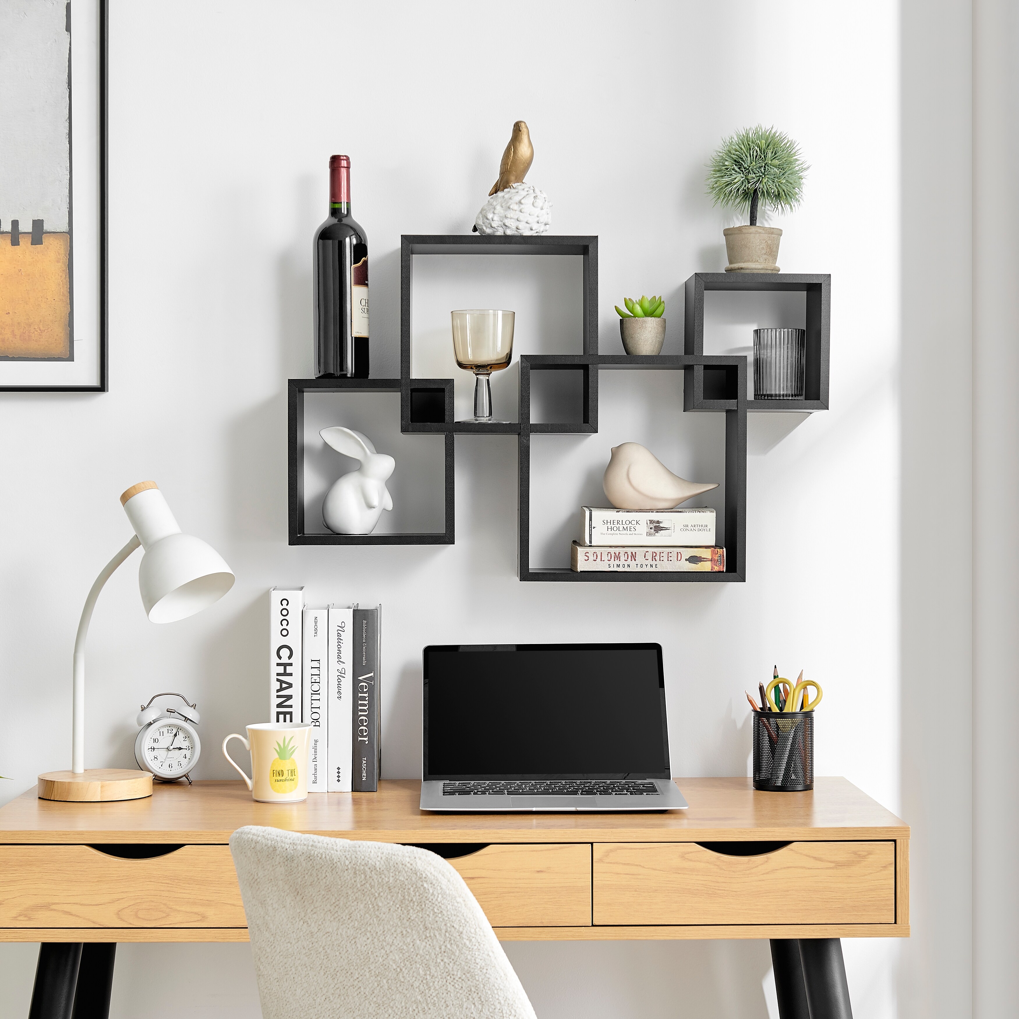 Danya B. Blocchetto Intersecting Cubes Wall Shelf Unit - Horizontal or Vertical