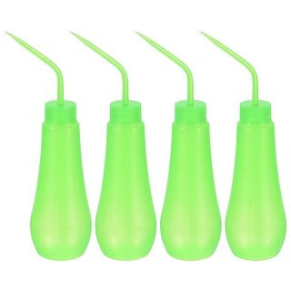 4pcs Squeeze Washing Bottle, 250mL Succulent Watering Irrigation Spout, Green