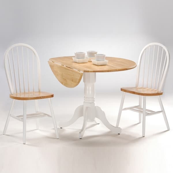 slide 2 of 19, International Concepts 42" Drop Leaf Table with 2 Chairs