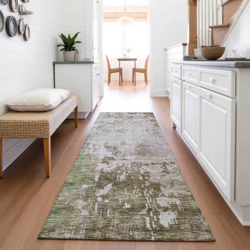 Premium Washable Super Soft Modern Chic Mayfield Rug - Brown - 2'3" x 7'6"