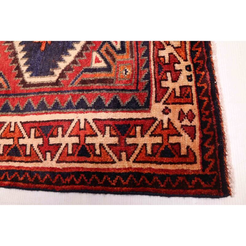 ECARPETGALLERY Hand-knotted Melis Vintage Red Wool Rug - 5'7 x 6'3