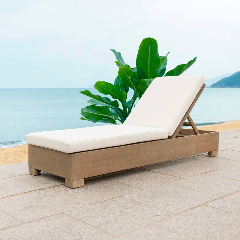 SAFAVIEH Couture Blanquilla Eucalyptus Chaise Lounge - 26"W x 78"D x 34"H