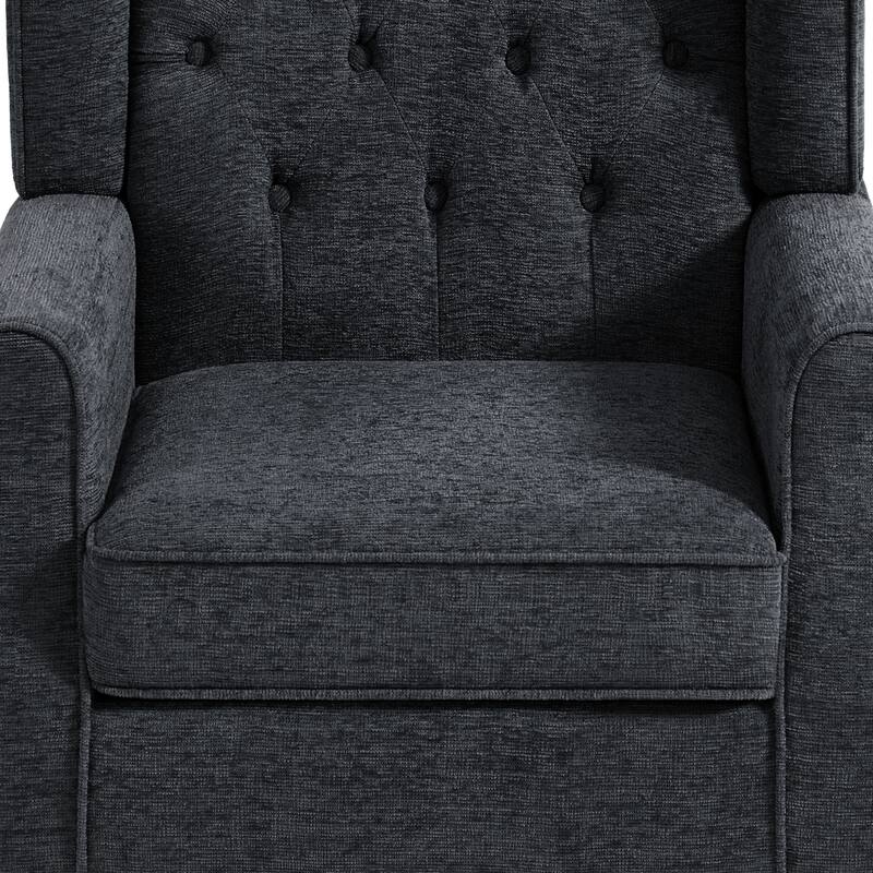 Button-Tufted Accent Club Chair Wingback Armchair Set of 2