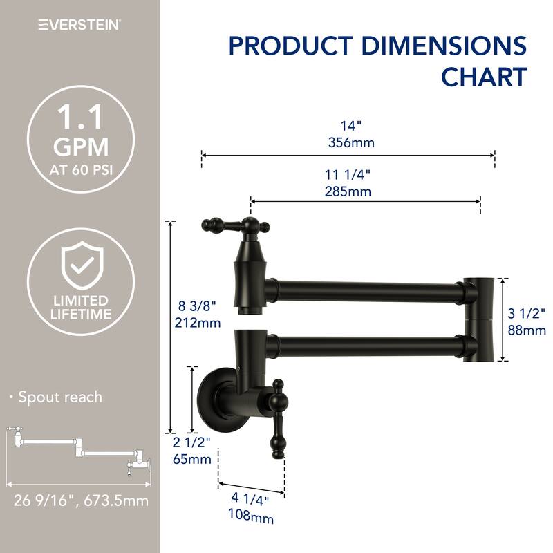 Wall Mounted Cold-Water Pot Filler