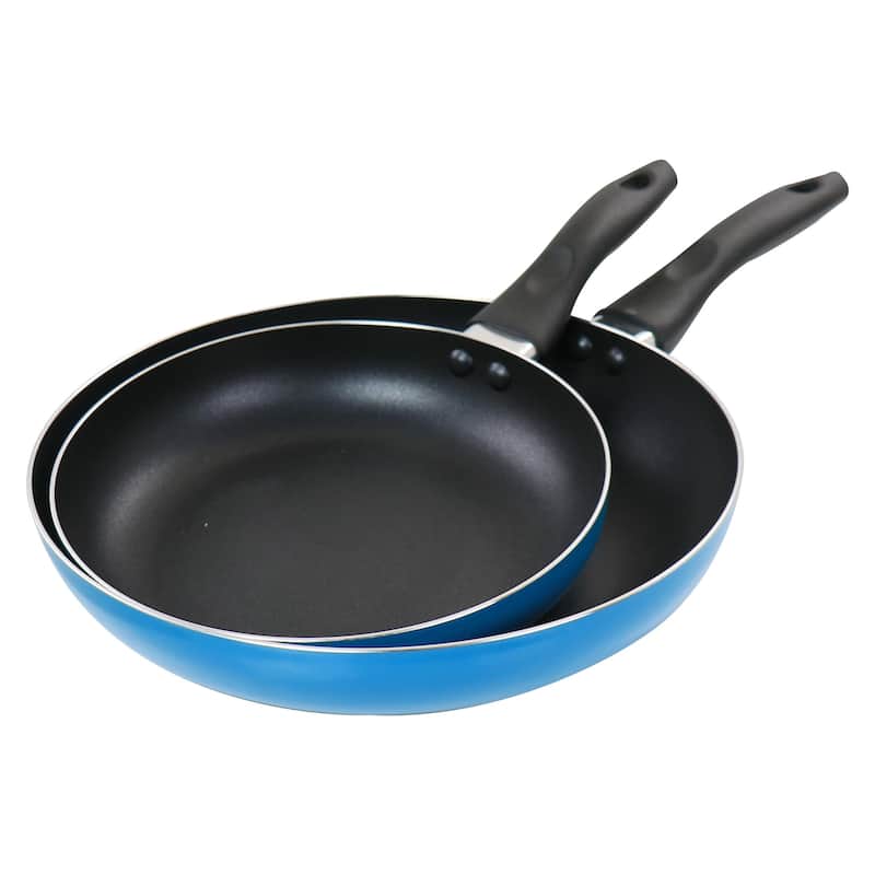 Gibson Home 2 Piece 10 inch Aluminum Frying Pan in Green