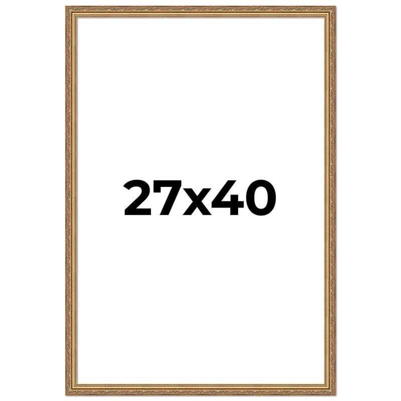 27x40 Frame Red Solid Wood Picture Frame Width 1.75 Inches | Interior Frame Depth 1 13/16 Inches