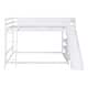 preview thumbnail 23 of 28, Minimalist Design Full over Full Wooden Bunk Bed with Slide,Built-In Sloping Ladder and Storage Shelves