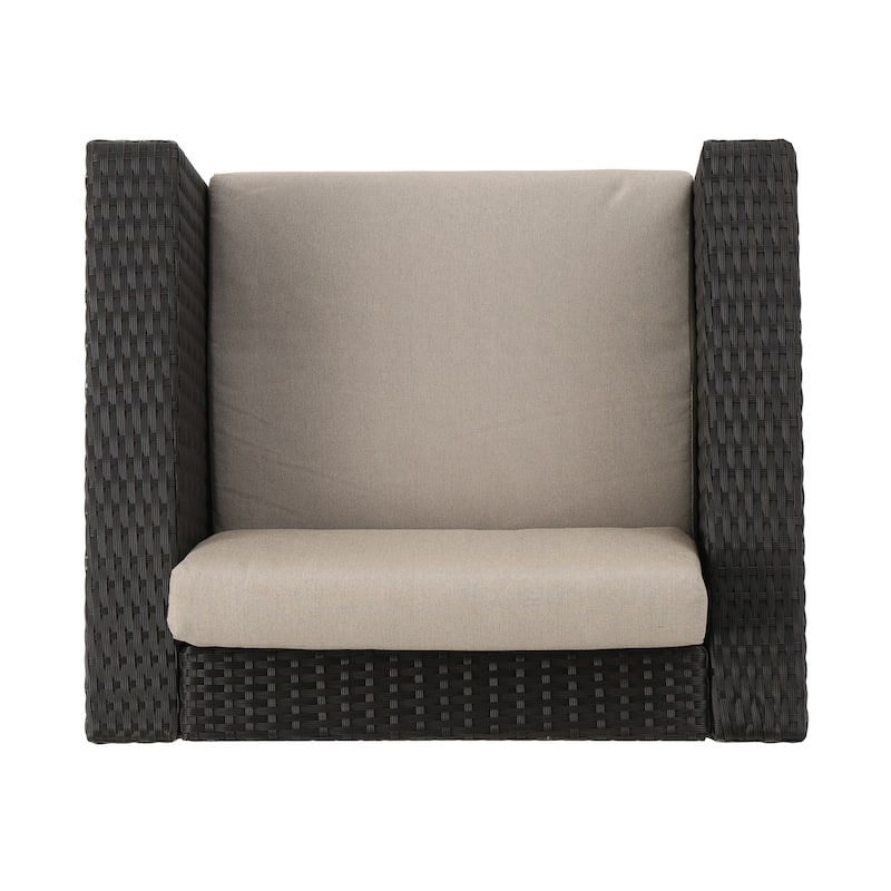 Puerta Outdoor 8-piece Wicker Sofa Chat Set with Cushions by Christopher Knight Home