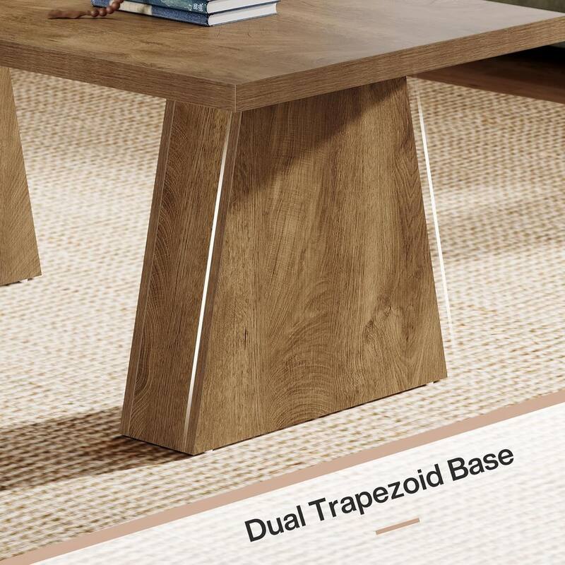 Farmhouse 47.2" Coffee Table, Rectangular Accent Cocktail Center Table For Living Room
