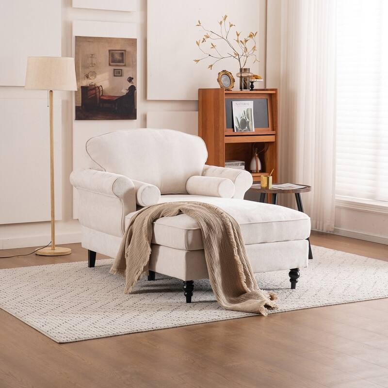 43.3" Chenille Upholstered Sofa Lounge Chair