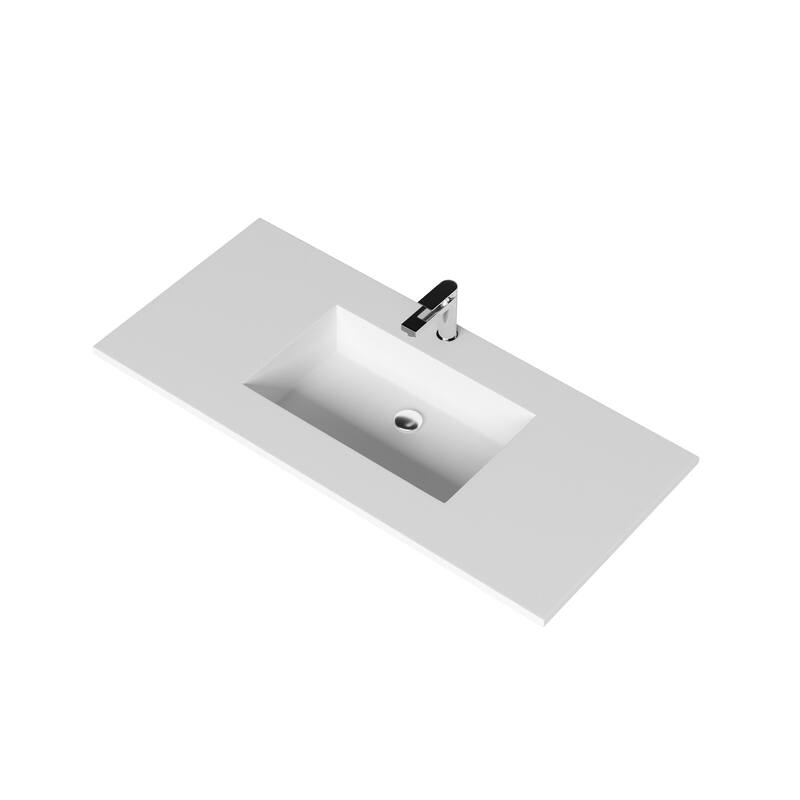 Serenity Solid-Surface Bathroom Vanity Top with Sink
