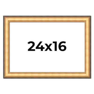 24x16 Frame Gold Plein Aire Solid Wood Picture Frame Width 2 Inches |